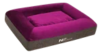 פטקס מיטה אורתופדית דלוקס לכלב בצבע סגול 2