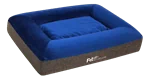 פטקס מיטה אורתופדית דלוקס לכלב בצבע כחול 2