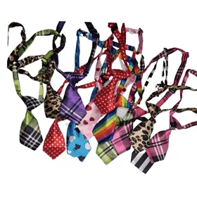 קישוט לכלב - עניבות בשלל צבעים ודגמים - 10 יחידות