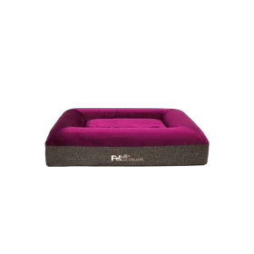 פטקס מיטה אורתופדית דלוקס לכלב בצבע סגול