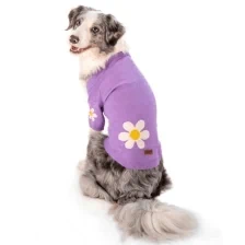 סוודר לילך פרחים לכלב במבחר מידות
