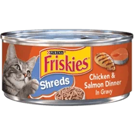 פריסקיז נתחי עוף וסלומון ברוטב מעדן לחתול 156 גרם Friskies