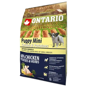 אונטריו מזון היפואלרגני לכלב גור מגזע קטן עוף  2.25 ק"ג