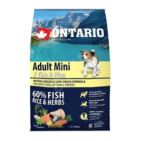 אונטריו מזון היפואלרגני לכלב מגזע קטן דגים 2.25 ק"ג