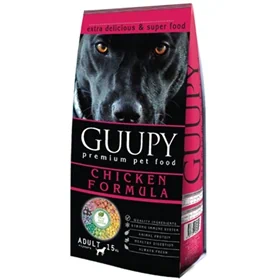 GUUPY גופי מזון לכלב בטעם עוף 15 ק”ג
