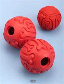 כדור משחק דנטלי לכלב עשוי גומי טבעי