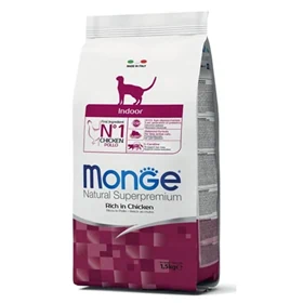 מונג’ אינדור עוף מזון יבש לחתולי בית MONGE