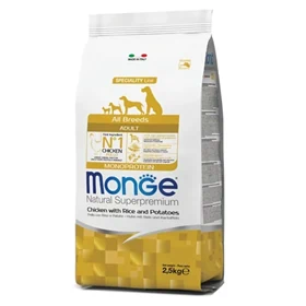 מונג’ מונופרוטאין עוף ואורז מזון לכלב בוגר 2.5 ק"ג