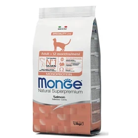 מונג’ סלומון ואורז מזון לחתול בוגר 1.5 ק”ג MONGE