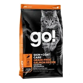 go גו סקין & קאוט סלמון ללא דגנים מזון לחתול 1.4|3.7|7.3 ק"ג