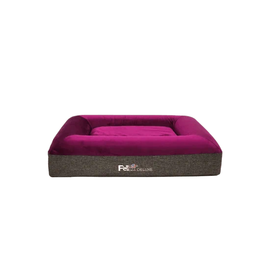 פטקס מיטה אורתופדית דלוקס לכלב בצבע סגול