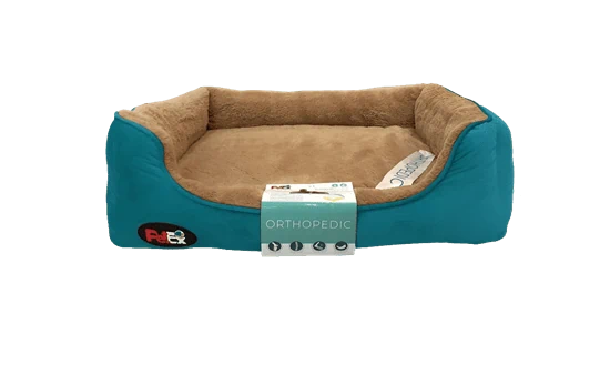 PetEx פטקס מיטה אורתופדית כחולה לכלב במבחר מידות