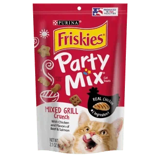 פריסקיז חטיף לחתול PARTY MIX גריל קראנץ' – 60 גרם